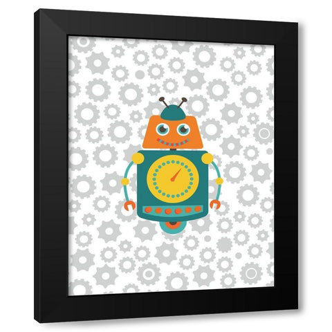 Robot IV Black Modern Wood Framed Art Print by Robinson, Tamara