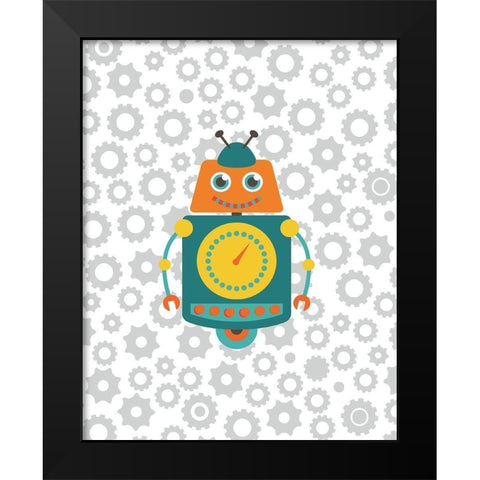 Robot IV Black Modern Wood Framed Art Print by Robinson, Tamara