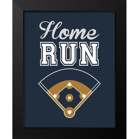 Home Run II Black Modern Wood Framed Art Print by Robinson, Tamara