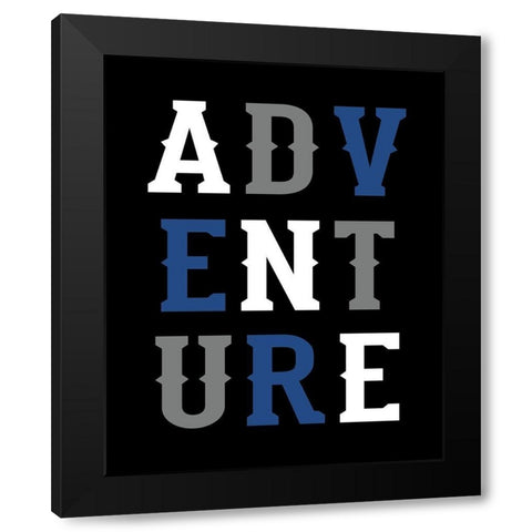 Adventure Black Modern Wood Framed Art Print by Robinson, Tamara