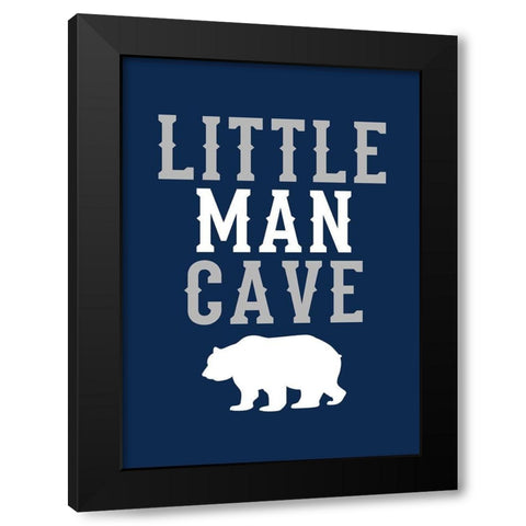 Little Man Cave Black Modern Wood Framed Art Print with Double Matting by Robinson, Tamara