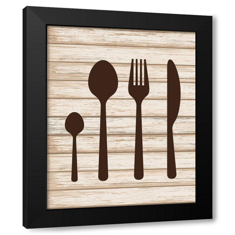 Dining Room Black Modern Wood Framed Art Print with Double Matting by Robinson, Tamara