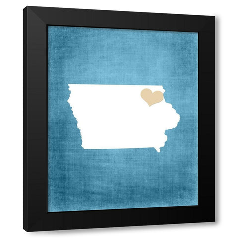 Iowa Black Modern Wood Framed Art Print with Double Matting by Robinson, Tamara