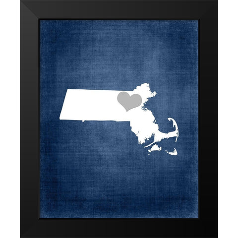Mass. Black Modern Wood Framed Art Print by Robinson, Tamara