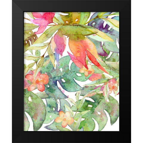 Tropical Watercolor II Black Modern Wood Framed Art Print by Robinson, Tamara