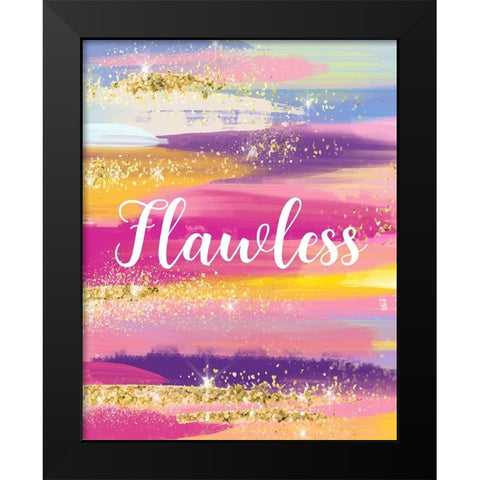 Flawless Black Modern Wood Framed Art Print by Robinson, Tamara