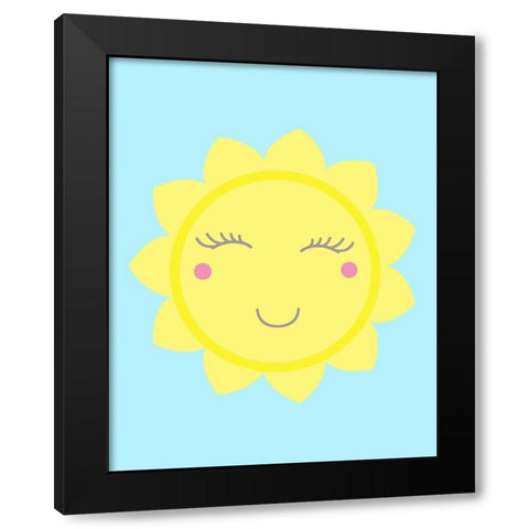 Sun Black Modern Wood Framed Art Print by Robinson, Tamara