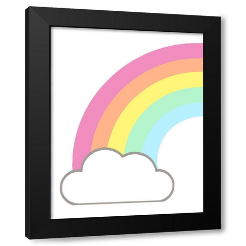 Rainbow Black Modern Wood Framed Art Print with Double Matting by Robinson, Tamara