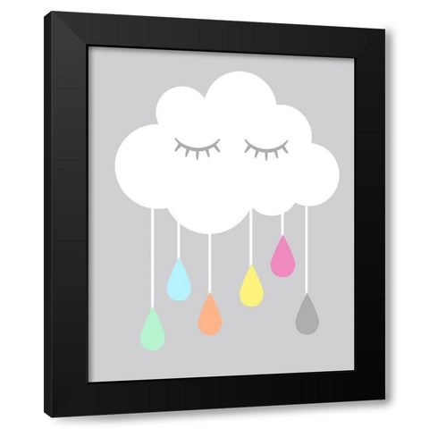 Cloud Black Modern Wood Framed Art Print with Double Matting by Robinson, Tamara