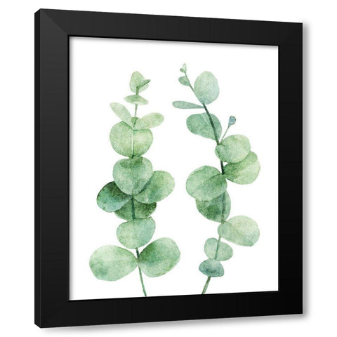 Eucalyptus Black Modern Wood Framed Art Print with Double Matting by Robinson, Tamara