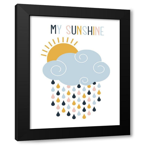 My Sunshine Black Modern Wood Framed Art Print with Double Matting by Robinson, Tamara