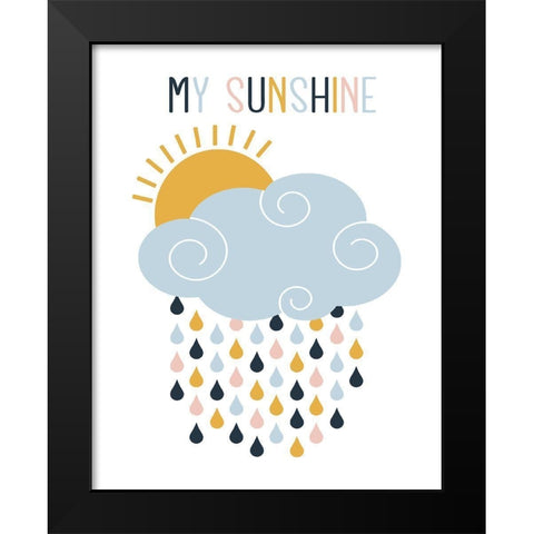 My Sunshine Black Modern Wood Framed Art Print by Robinson, Tamara