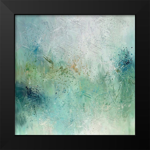 Dandelion Fluff Black Modern Wood Framed Art Print by Dundon, Denise