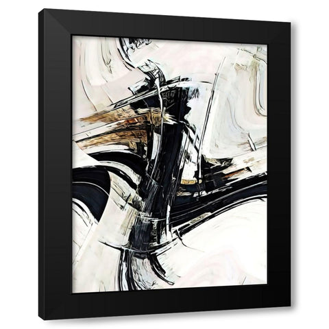 Continuum Black Modern Wood Framed Art Print with Double Matting by Dundon, Denise
