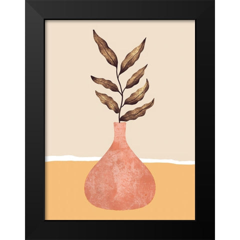 Bronze Botanical Black Modern Wood Framed Art Print by Dundon, Denise