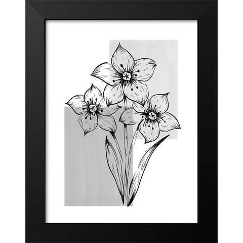 Botanical Rectangle Black Modern Wood Framed Art Print by Dundon, Denise