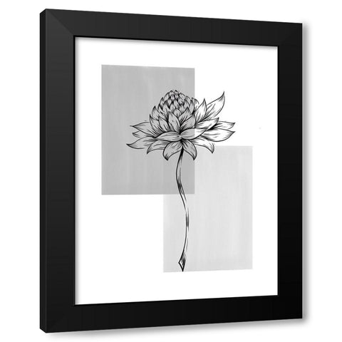 Botanical Rectangle II Black Modern Wood Framed Art Print by Dundon, Denise