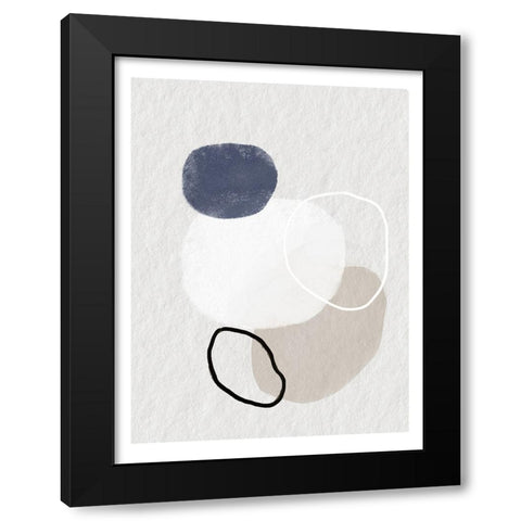 Stones II Black Modern Wood Framed Art Print with Double Matting by Dundon, Denise