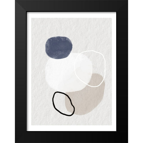 Stones II Black Modern Wood Framed Art Print by Dundon, Denise