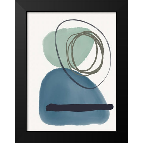 Shapes from the Sea Black Modern Wood Framed Art Print by Dundon, Denise