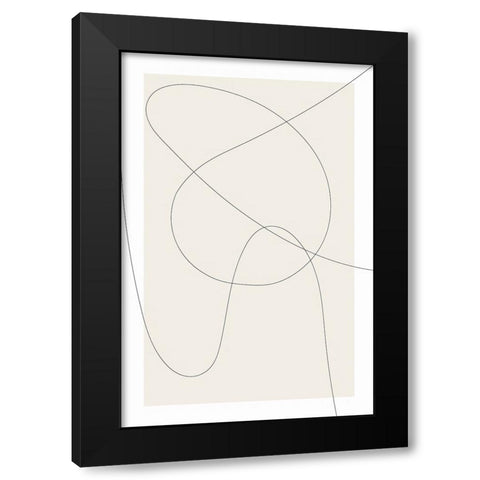 Lines at Play III Black Modern Wood Framed Art Print by Dundon, Denise