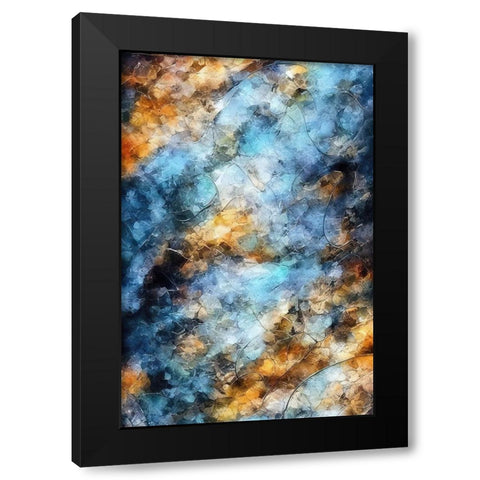 Locked in Stone Black Modern Wood Framed Art Print with Double Matting by Dundon, Denise
