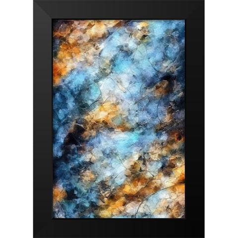 Locked in Stone Black Modern Wood Framed Art Print by Dundon, Denise