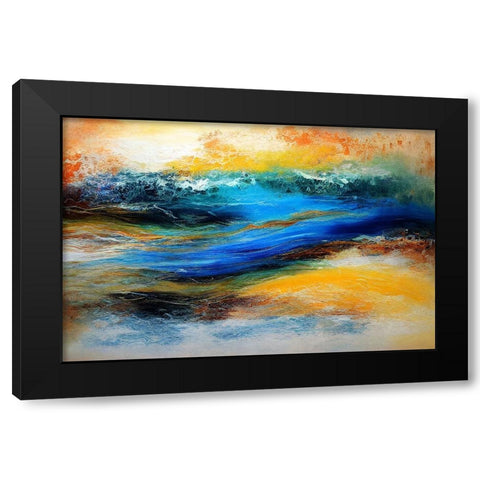 Desert and Plain Black Modern Wood Framed Art Print by Dundon, Denise