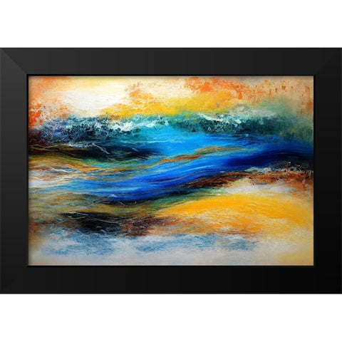 Desert and Plain Black Modern Wood Framed Art Print by Dundon, Denise