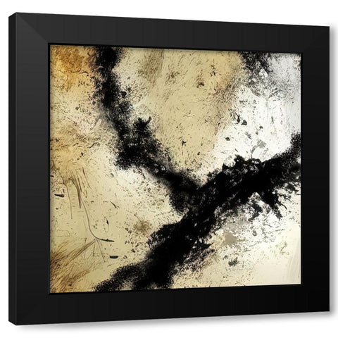 Triple Junction Black Modern Wood Framed Art Print with Double Matting by Dundon, Denise