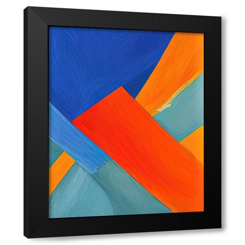 House of Cards Black Modern Wood Framed Art Print with Double Matting by Dundon, Denise