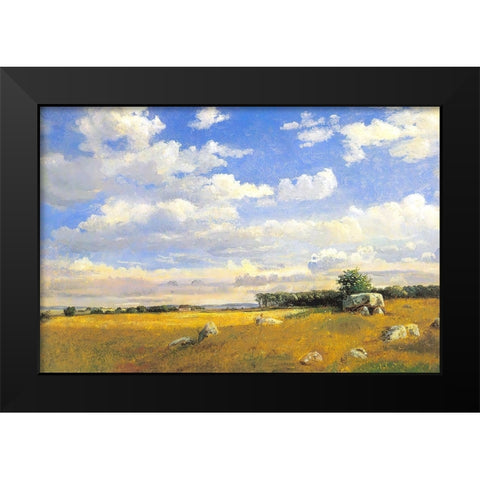 Meadow Black Modern Wood Framed Art Print by Dundon, Denise
