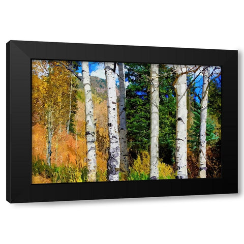 Aspen Grove Black Modern Wood Framed Art Print by Dundon, Denise