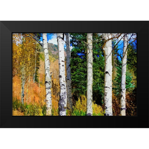 Aspen Grove Black Modern Wood Framed Art Print by Dundon, Denise