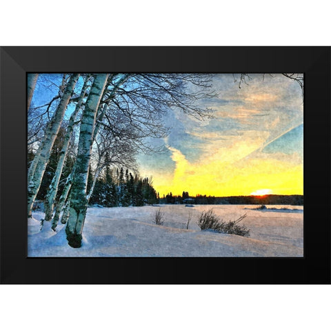 End of a Winter Day Black Modern Wood Framed Art Print by Dundon, Denise