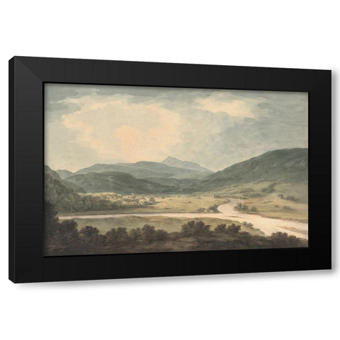 River Lands Black Modern Wood Framed Art Print by Dundon, Denise