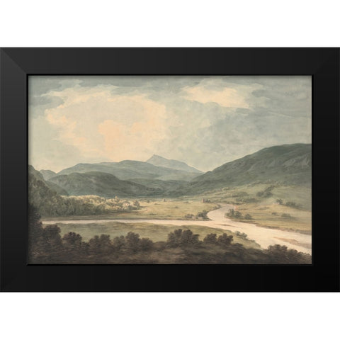 River Lands Black Modern Wood Framed Art Print by Dundon, Denise