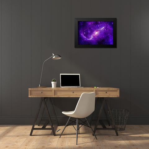Spiral Arms Black Modern Wood Framed Art Print by Dundon, Denise
