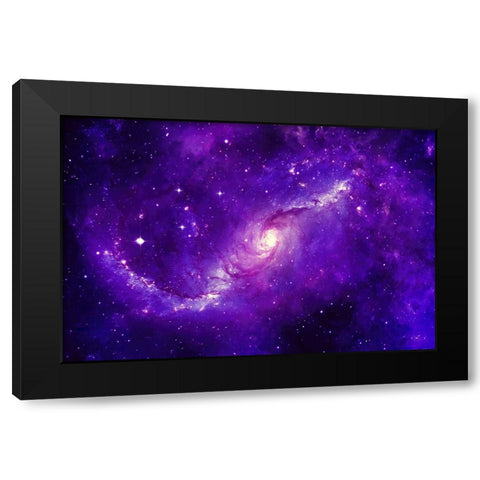 Spiral Arms Black Modern Wood Framed Art Print by Dundon, Denise