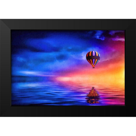 Into the West Black Modern Wood Framed Art Print by Dundon, Denise