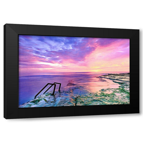 Fair Skies and Calm Sea Black Modern Wood Framed Art Print by Dundon, Denise