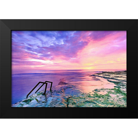 Fair Skies and Calm Sea Black Modern Wood Framed Art Print by Dundon, Denise