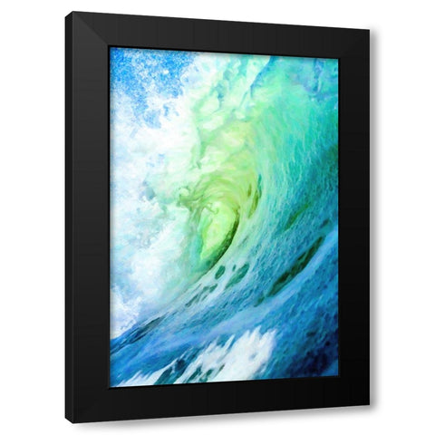 Surfs Up Black Modern Wood Framed Art Print by Dundon, Denise