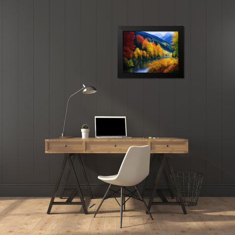 Autumn Vista III Black Modern Wood Framed Art Print by Dundon, Denise