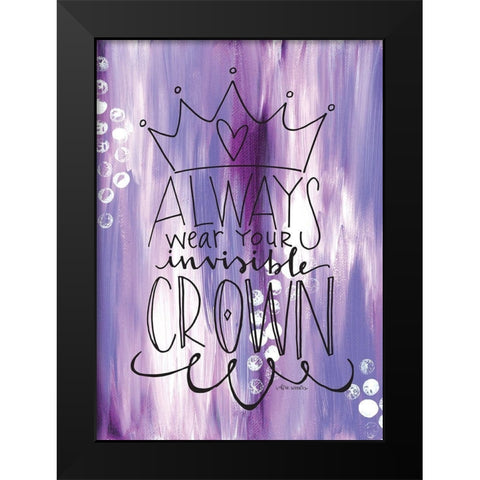Invisible Crown Black Modern Wood Framed Art Print by Wieners, Valerie