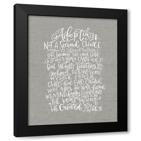 Adoption Black Modern Wood Framed Art Print by Wieners, Valerie