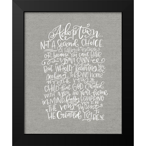 Adoption Black Modern Wood Framed Art Print by Wieners, Valerie