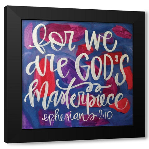 Gods Masterpiece Black Modern Wood Framed Art Print by Wieners, Valerie
