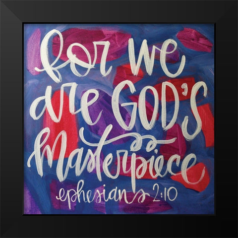 Gods Masterpiece Black Modern Wood Framed Art Print by Wieners, Valerie