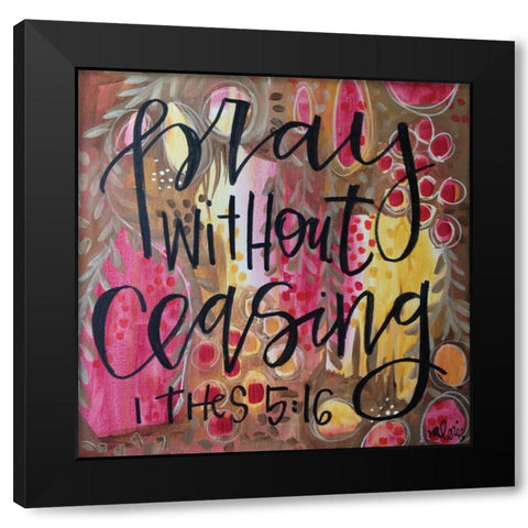 Pray Black Modern Wood Framed Art Print with Double Matting by Wieners, Valerie